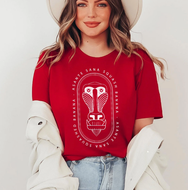 Asante Sana Squashed Banana Bella Canvas Unisex Jersey Short Sleeve Tee