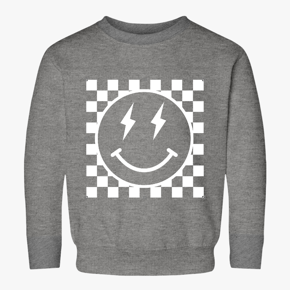 Retro Checker Smile Rabbit Skins Toddler Sweatshirt