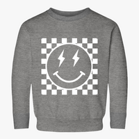 Retro Checker Smile Rabbit Skins Toddler Sweatshirt