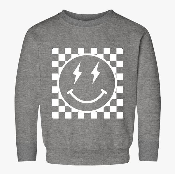 Retro Checker Smile Rabbit Skins Toddler Sweatshirt