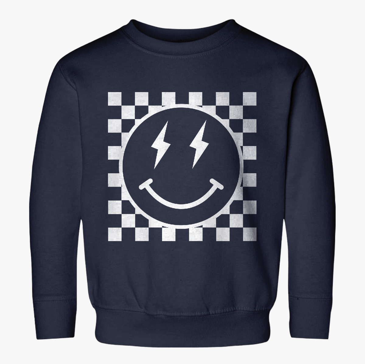 Retro Checker Smile Rabbit Skins Toddler Sweatshirt