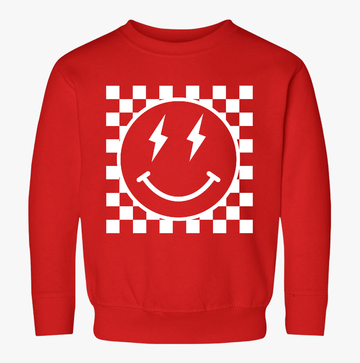 Retro Checker Smile Rabbit Skins Toddler Sweatshirt