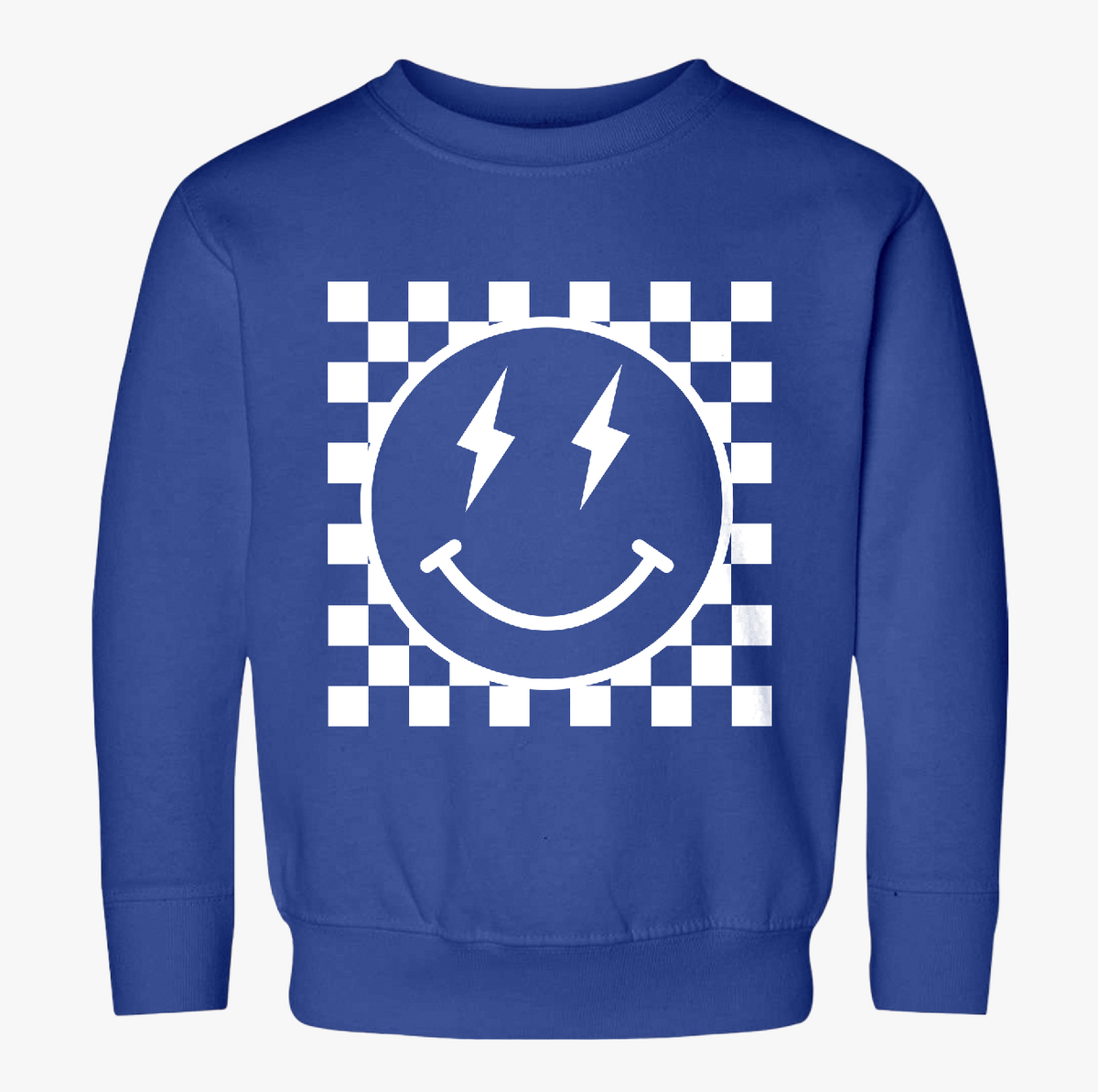 Retro Checker Smile Rabbit Skins Toddler Sweatshirt