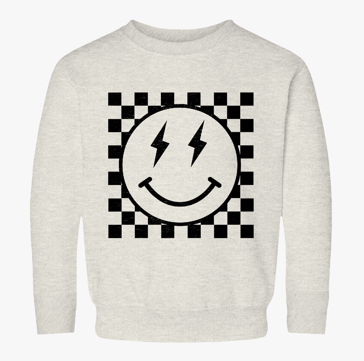 Retro Checker Smile Rabbit Skins Toddler Sweatshirt