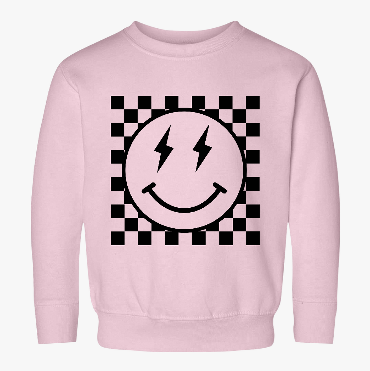Retro Checker Smile Rabbit Skins Toddler Sweatshirt