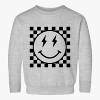Retro Checker Smile Rabbit Skins Toddler Sweatshirt