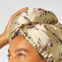 Harry Potter X Kitsch Satin-Wrapped Hair Towel - Hufflepuff