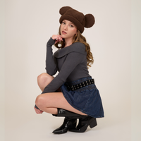 Mickey Sherpa Beanie Chocolate