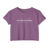 I Do Believe In Fairies Women's Festival Crop Top