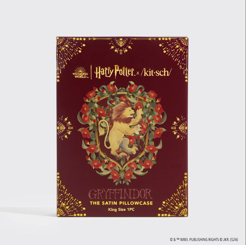 Harry Potter X Kitsch Satin Pillowcase King - Gryffindor