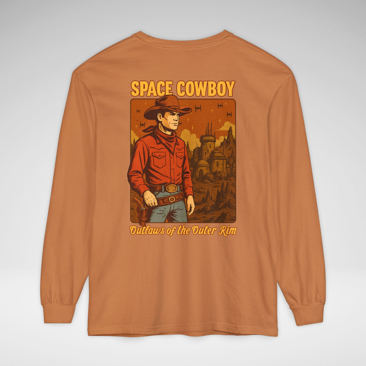 Space Cowboy Outlaws of the Outer Rim Comfort Colors Unisex Garment-dyed Long Sleeve T-Shirt
