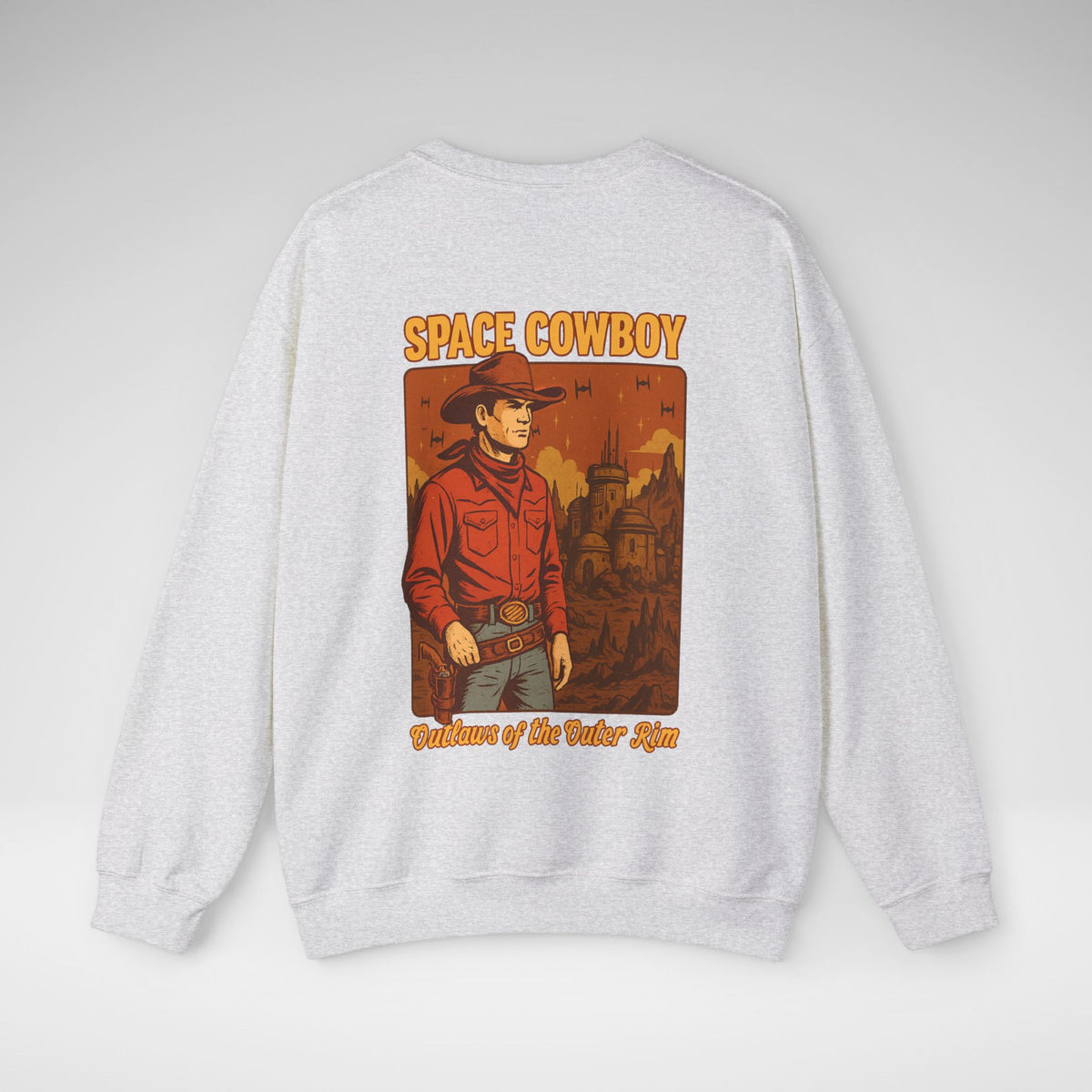 Space Cowboy Outlaws of the Outer Rim Gildan Unisex Heavy Blend™ Crewneck Sweatshirt