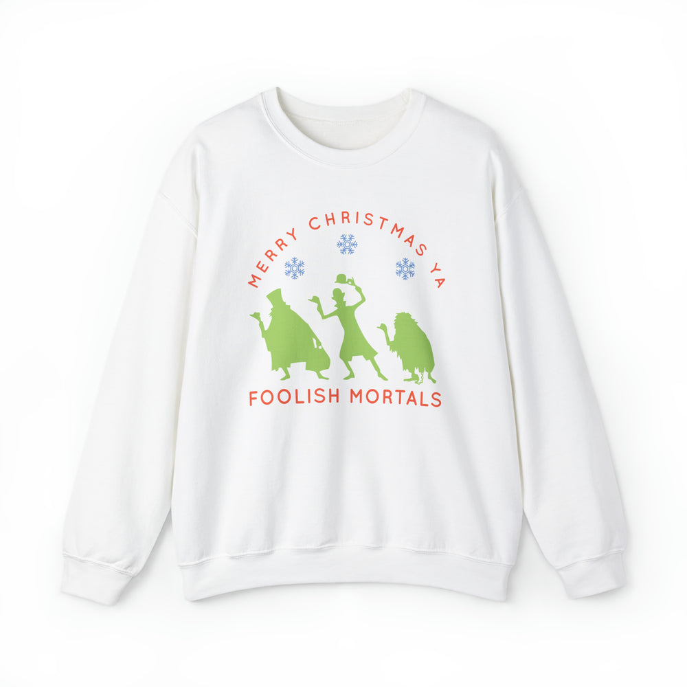 Merry Christmas Ya Foolish Mortals Gildan Unisex Heavy Blend™ Crewneck Sweatshirt