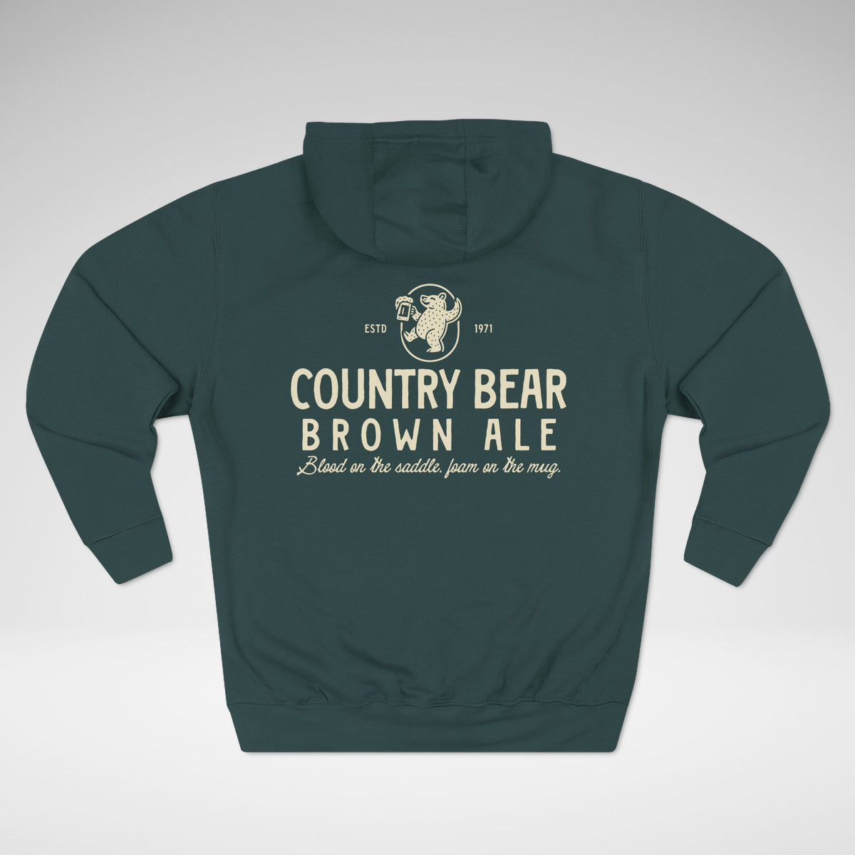 Country Bear Brown Ale Lane Seven Fleece Hoodie