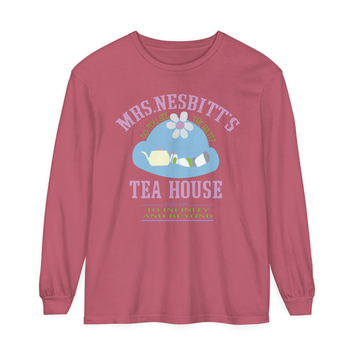 Mrs. Nesbitt’s Tea House Comfort Colors Unisex Garment-dyed Long Sleeve T-Shirt