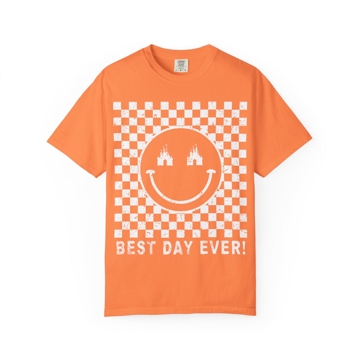 Retro Checkered Best Day Ever Comfort Colors Unisex Garment-Dyed T-shirt