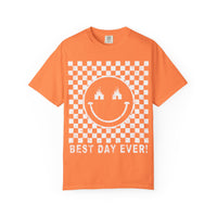 Retro Checkered Best Day Ever Comfort Colors Unisex Garment-Dyed T-shirt
