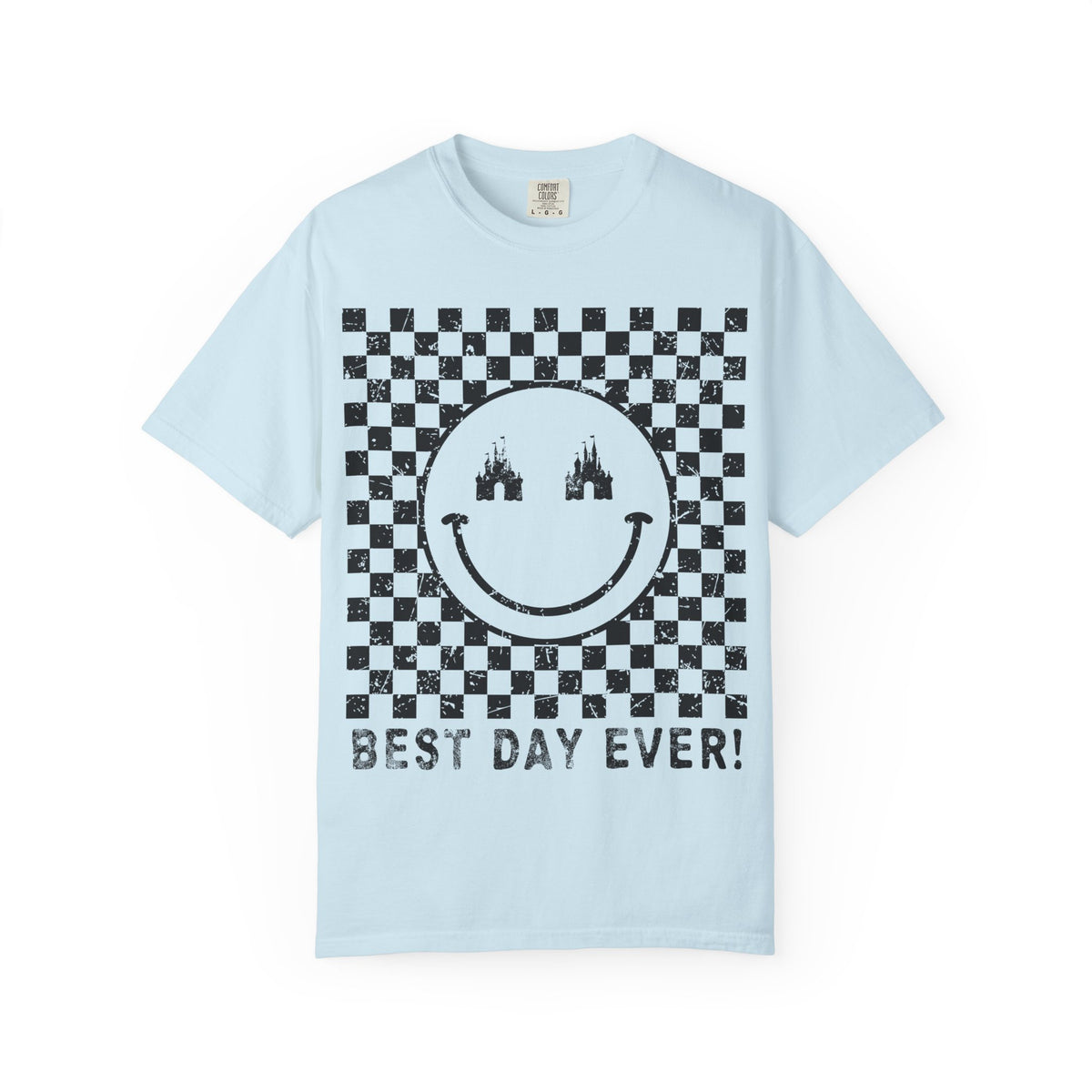 Retro Checkered Best Day Ever Comfort Colors Unisex Garment-Dyed T-shirt