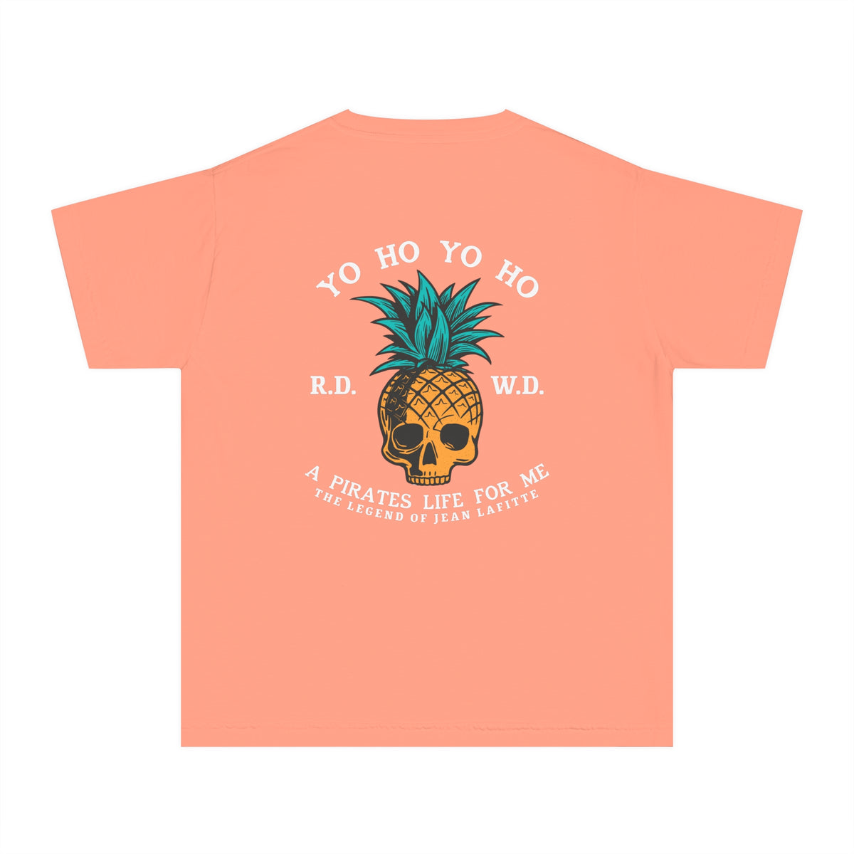 Yo Ho Pirates Life For Me Comfort Colors Youth Midweight Tee