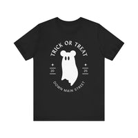 Trick or Treat Down Main Street Unisex Jersey Short Sleeve Tee