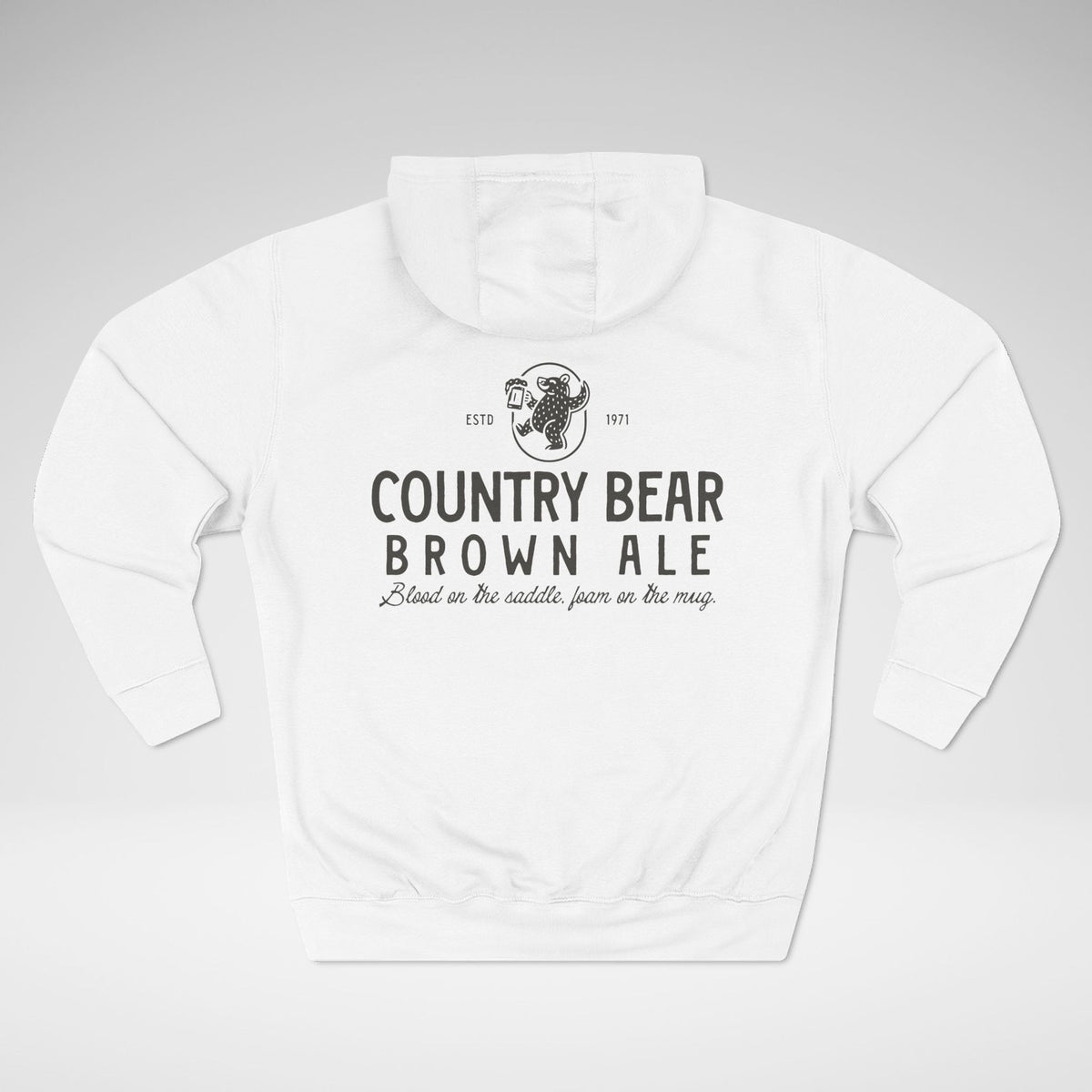 Country Bear Brown Ale Lane Seven Fleece Hoodie
