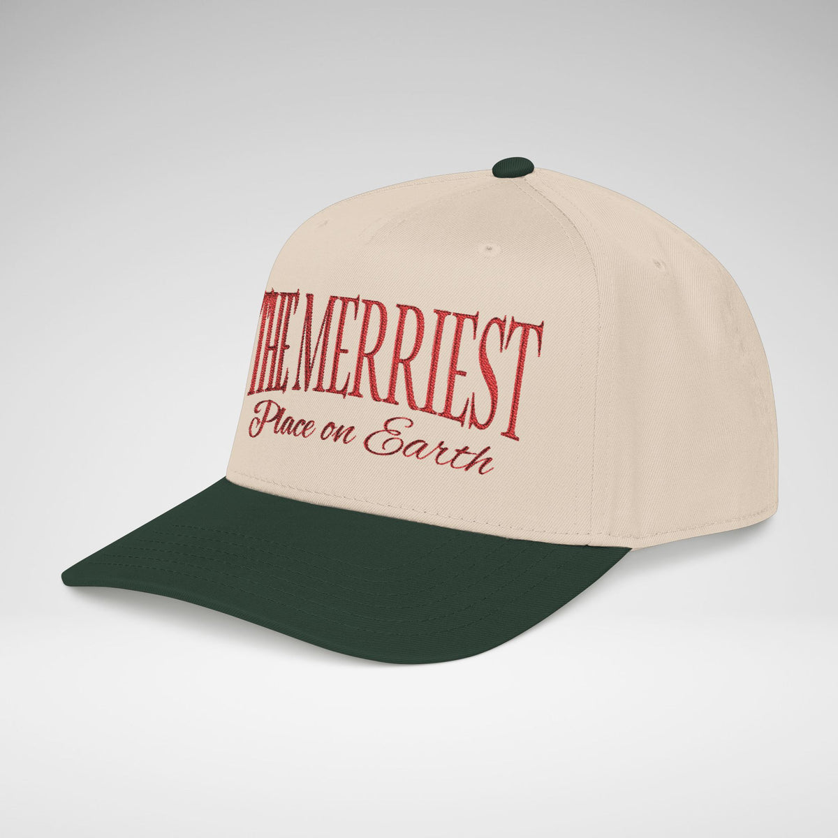 The Merriest Place on Earth Embroidered Christmas Hat