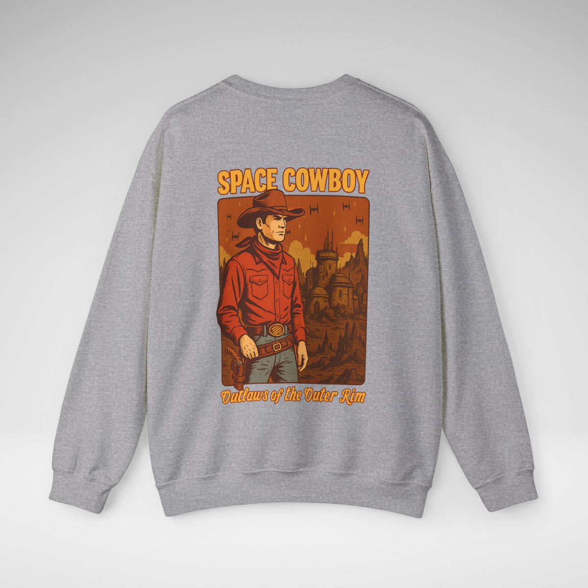 Space Cowboy Outlaws of the Outer Rim Gildan Unisex Heavy Blend™ Crewneck Sweatshirt