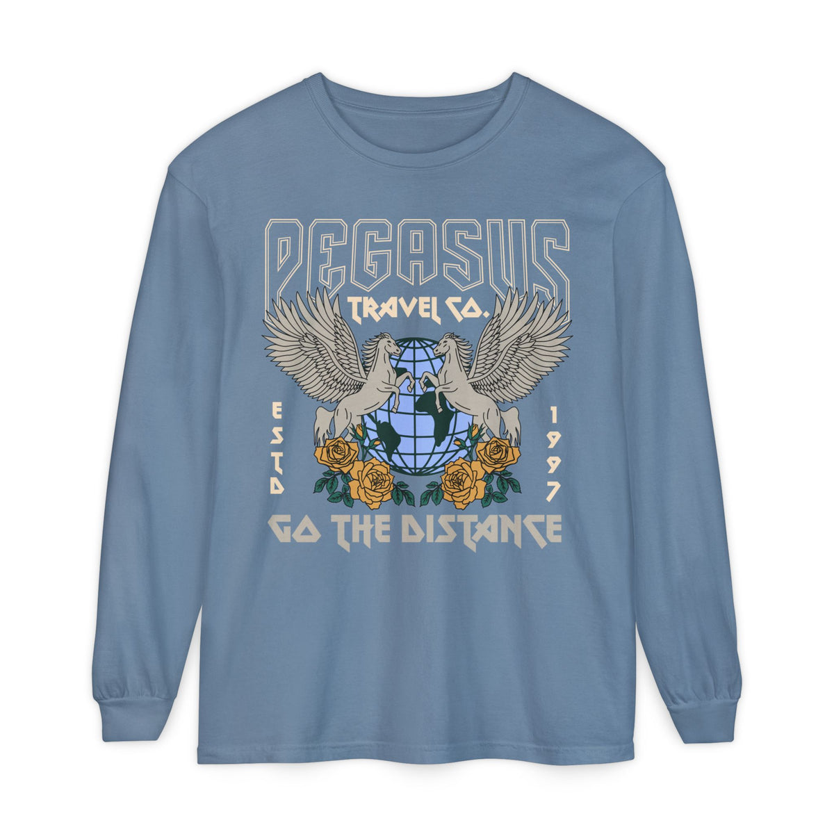 Pegasus Travel Co Comfort Colors Unisex Garment-dyed Long Sleeve T-Shirt