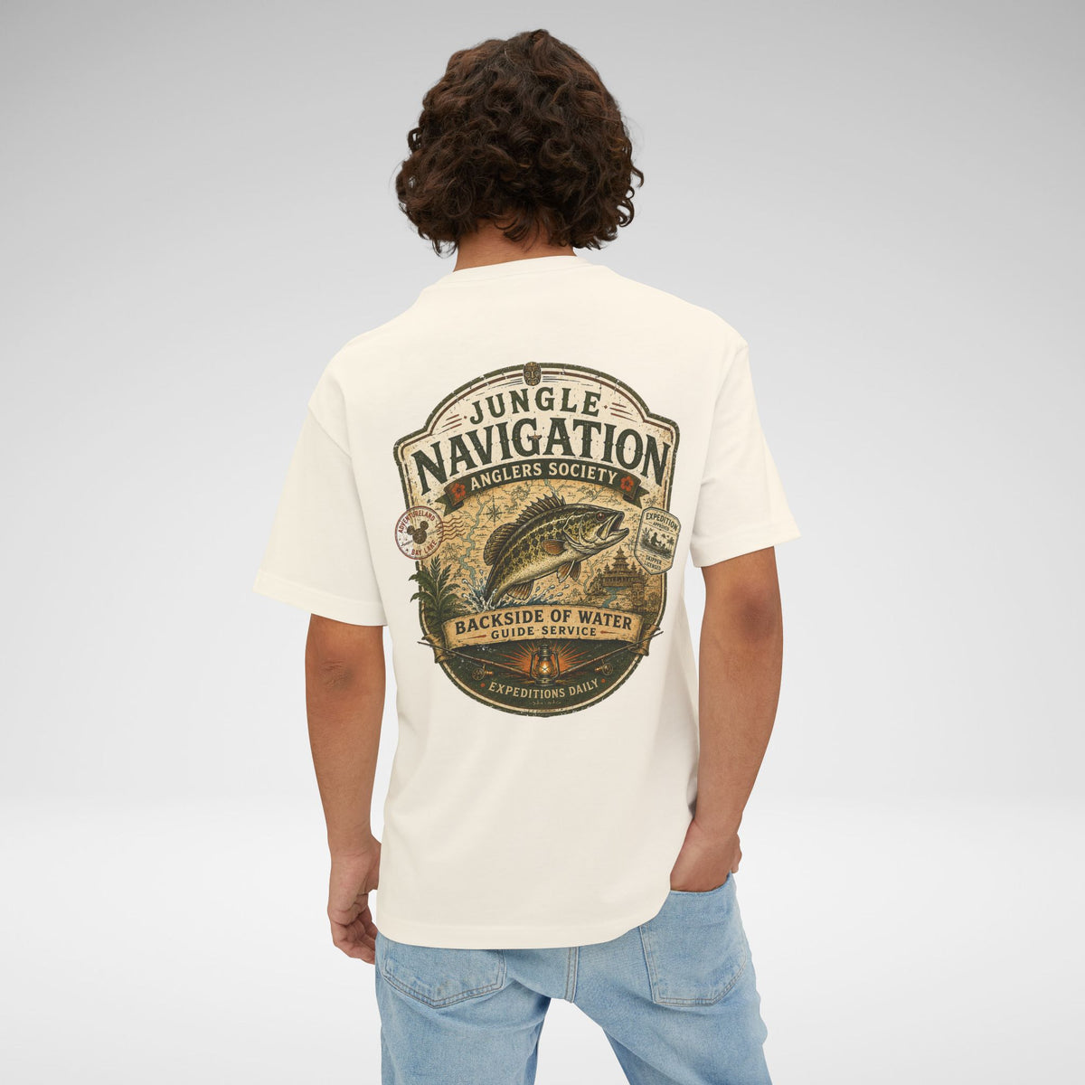 Jungle Navigation Anglers Society Oversized Tee