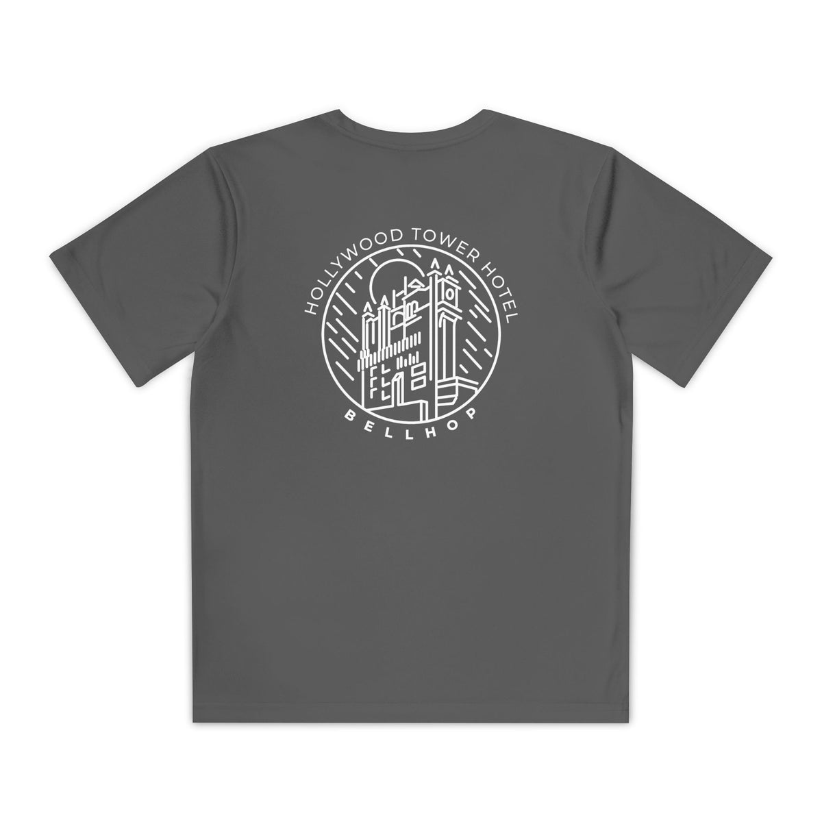 Hollywood Tower Hotel Moisture-Wicking Youth Tee — Disney Parks Ride Shirt