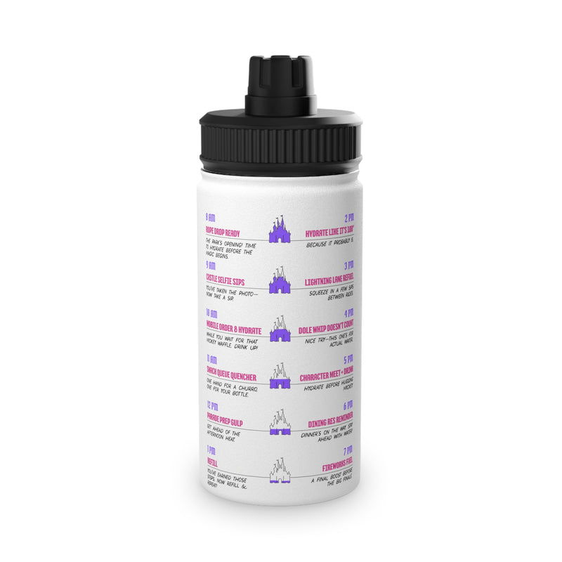 Park Day Hydration Tracker Stainless Steel Water Bottle with Sports Lid