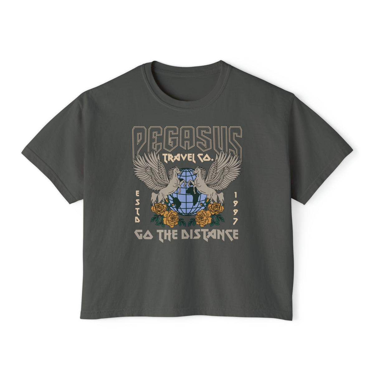 Pegasus Travel Co. Comfort Colors Women's Boxy Tee