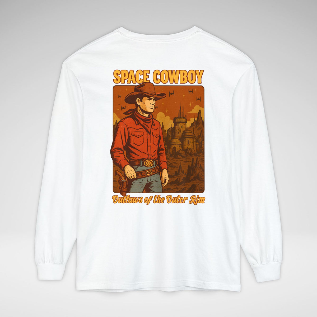 Space Cowboy Outlaws of the Outer Rim Comfort Colors Unisex Garment-dyed Long Sleeve T-Shirt