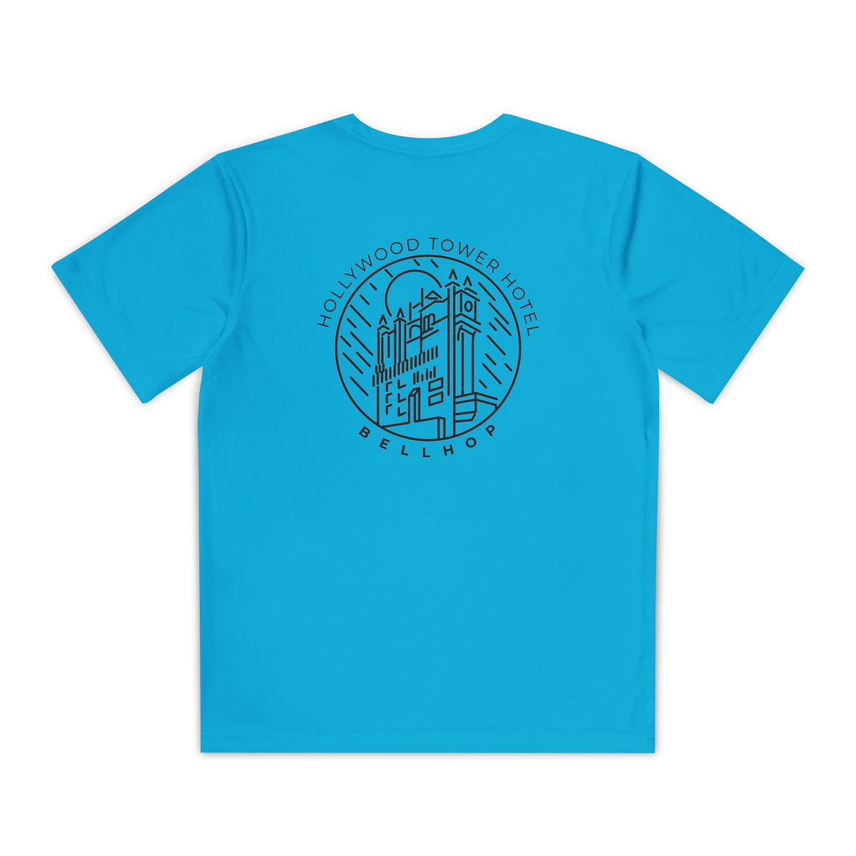 Hollywood Tower Hotel Moisture-Wicking Youth Tee — Disney Parks Ride Shirt