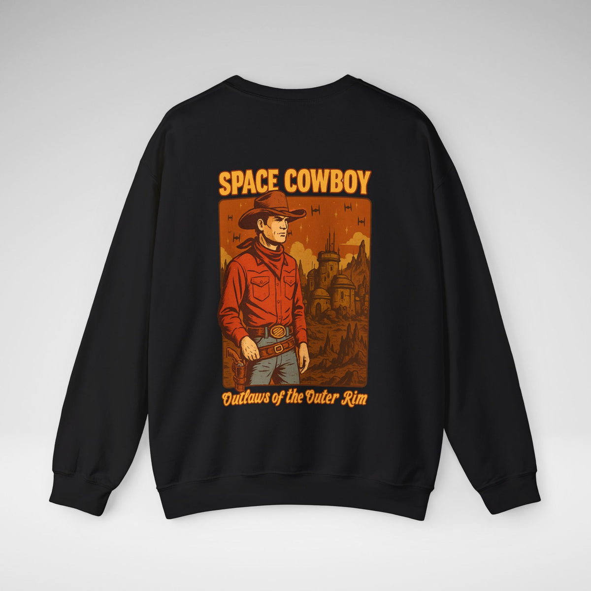 Space Cowboy Outlaws of the Outer Rim Gildan Unisex Heavy Blend™ Crewneck Sweatshirt