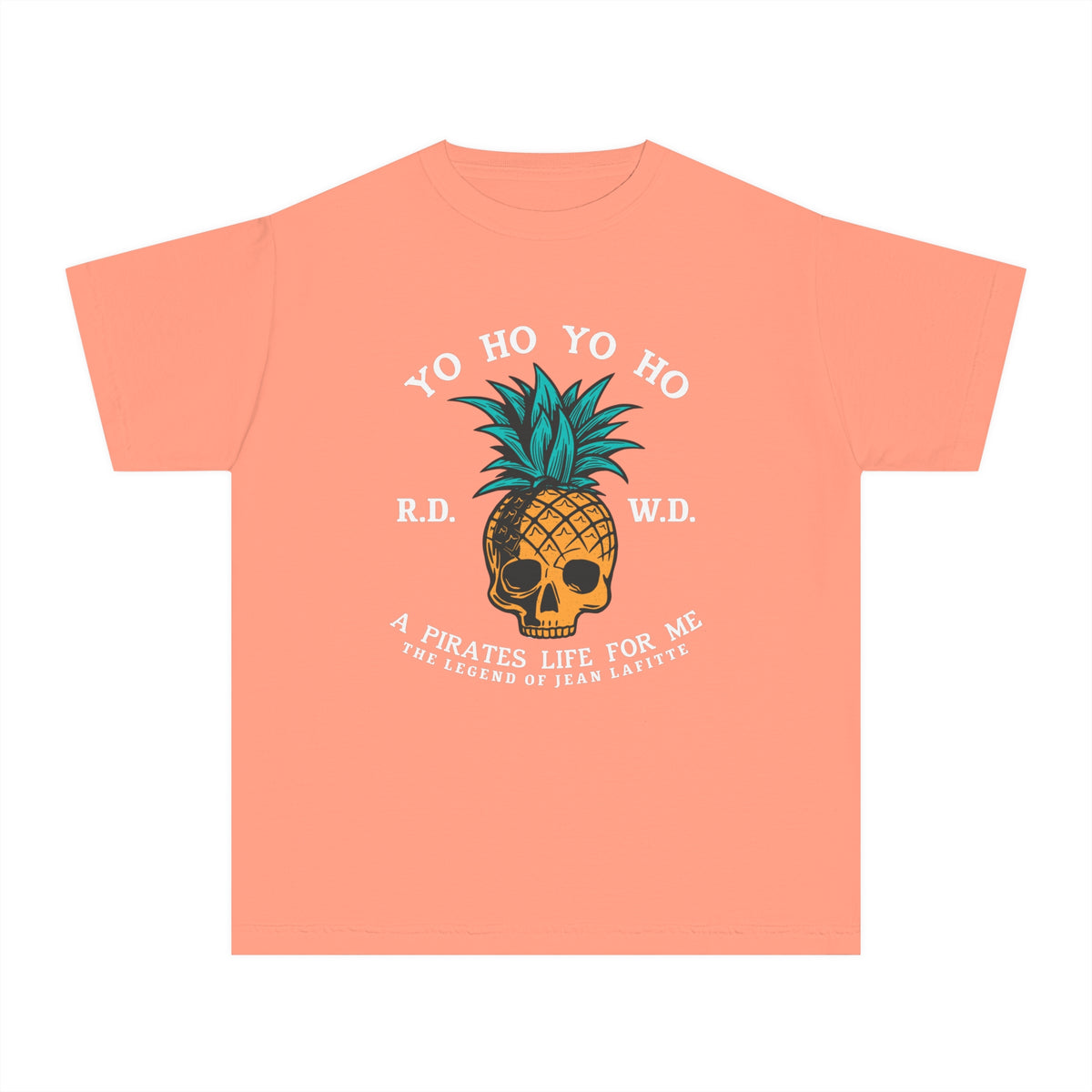 Yo Ho Pirates Life For Me Comfort Colors Youth Midweight Tee
