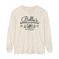 Belle’s Books & Candles Comfort Colors Unisex Garment-dyed Long Sleeve T-Shirt