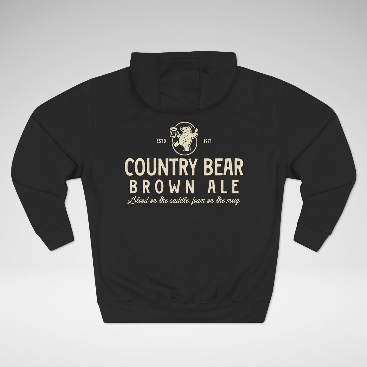 Country Bear Brown Ale Lane Seven Fleece Hoodie