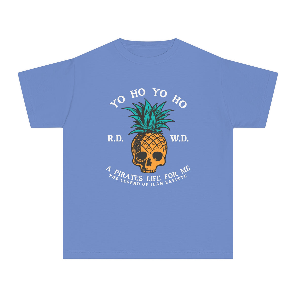 Yo Ho Pirates Life For Me Comfort Colors Youth Midweight Tee