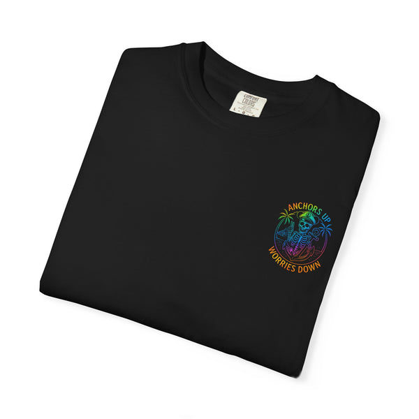 Anchors Up Worries Down Comfort Colors Unisex Garment-Dyed T-shirt