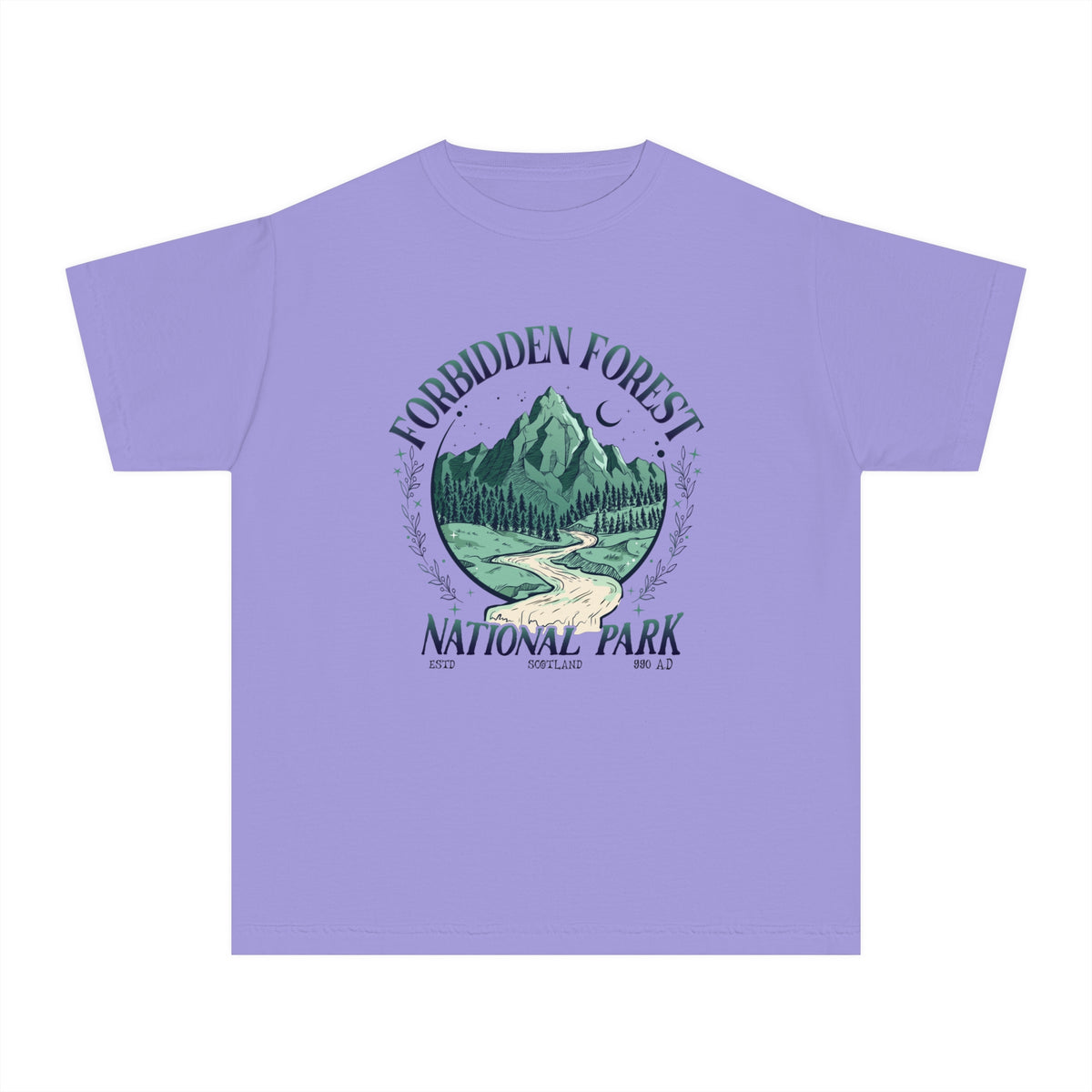 Forbidden Forest National Park Comfort Colors Youth Midweight Tee