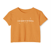 I Do Believe In Fairies Women's Festival Crop Top