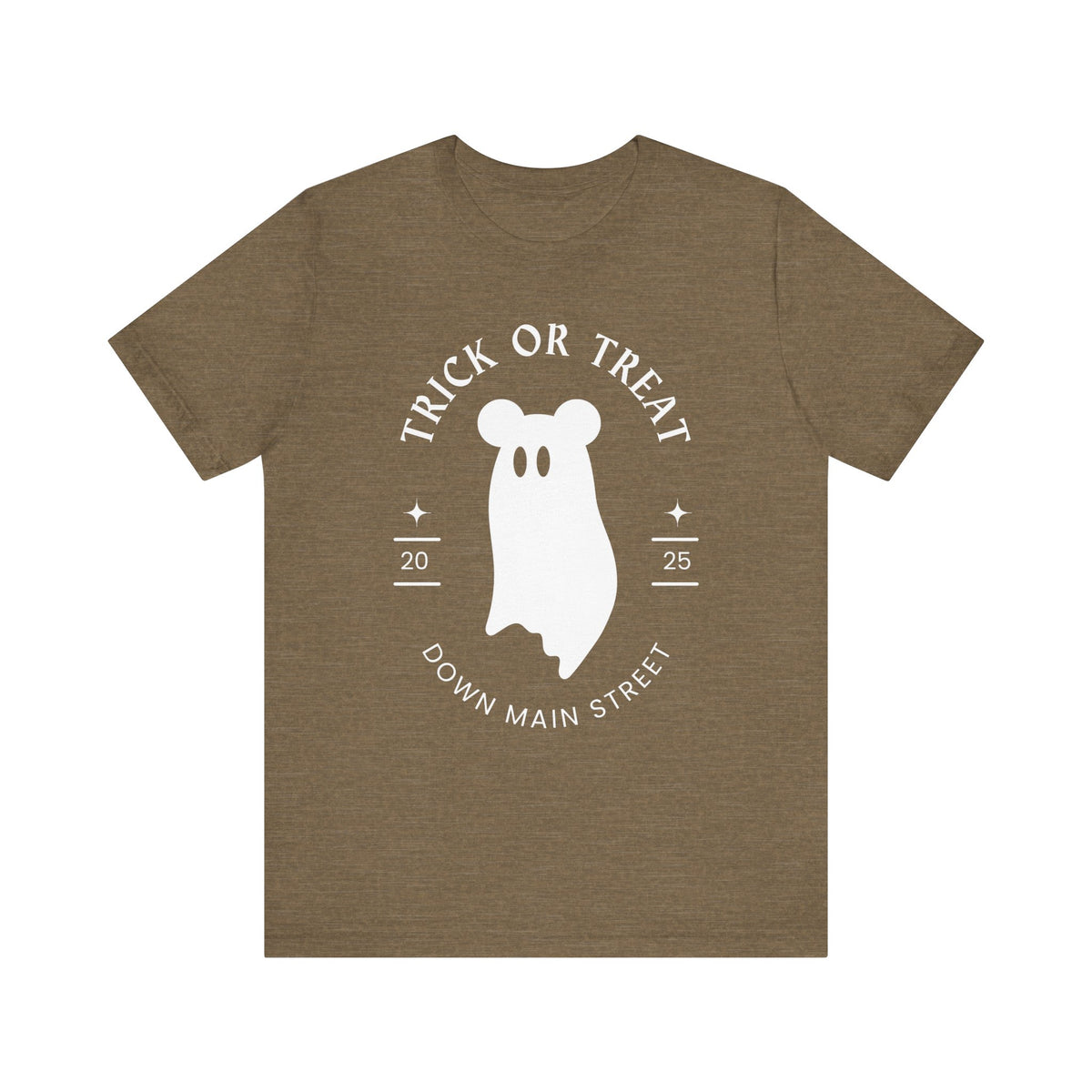 Trick or Treat Down Main Street Unisex Jersey Short Sleeve Tee