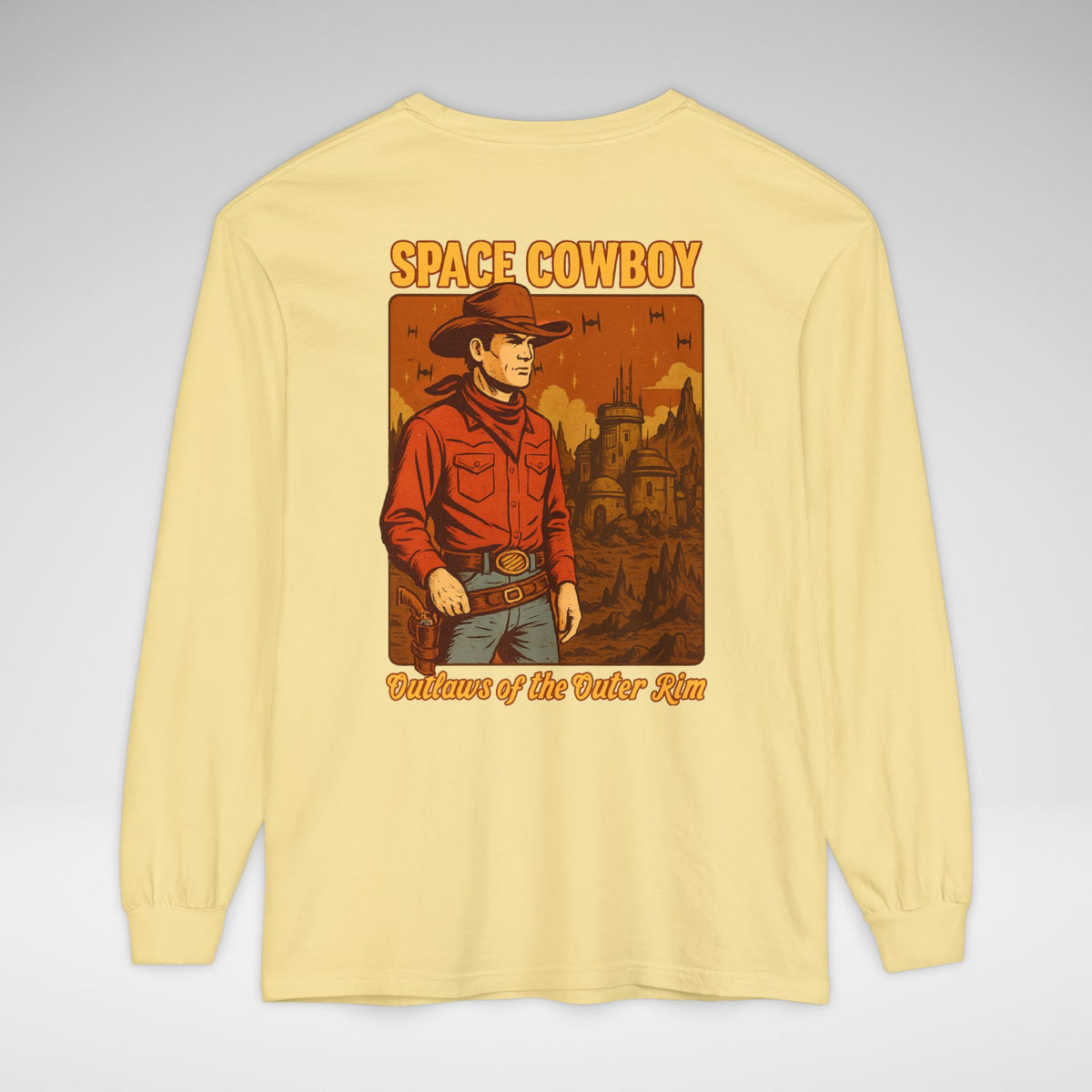 Space Cowboy Outlaws of the Outer Rim Comfort Colors Unisex Garment-dyed Long Sleeve T-Shirt