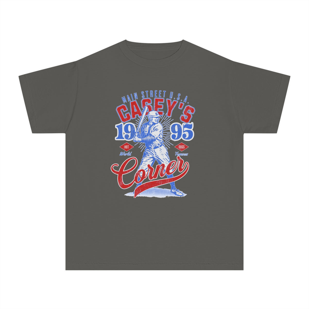 Casey’s Corner Distressed Comfort Colors Youth Midweight Tee