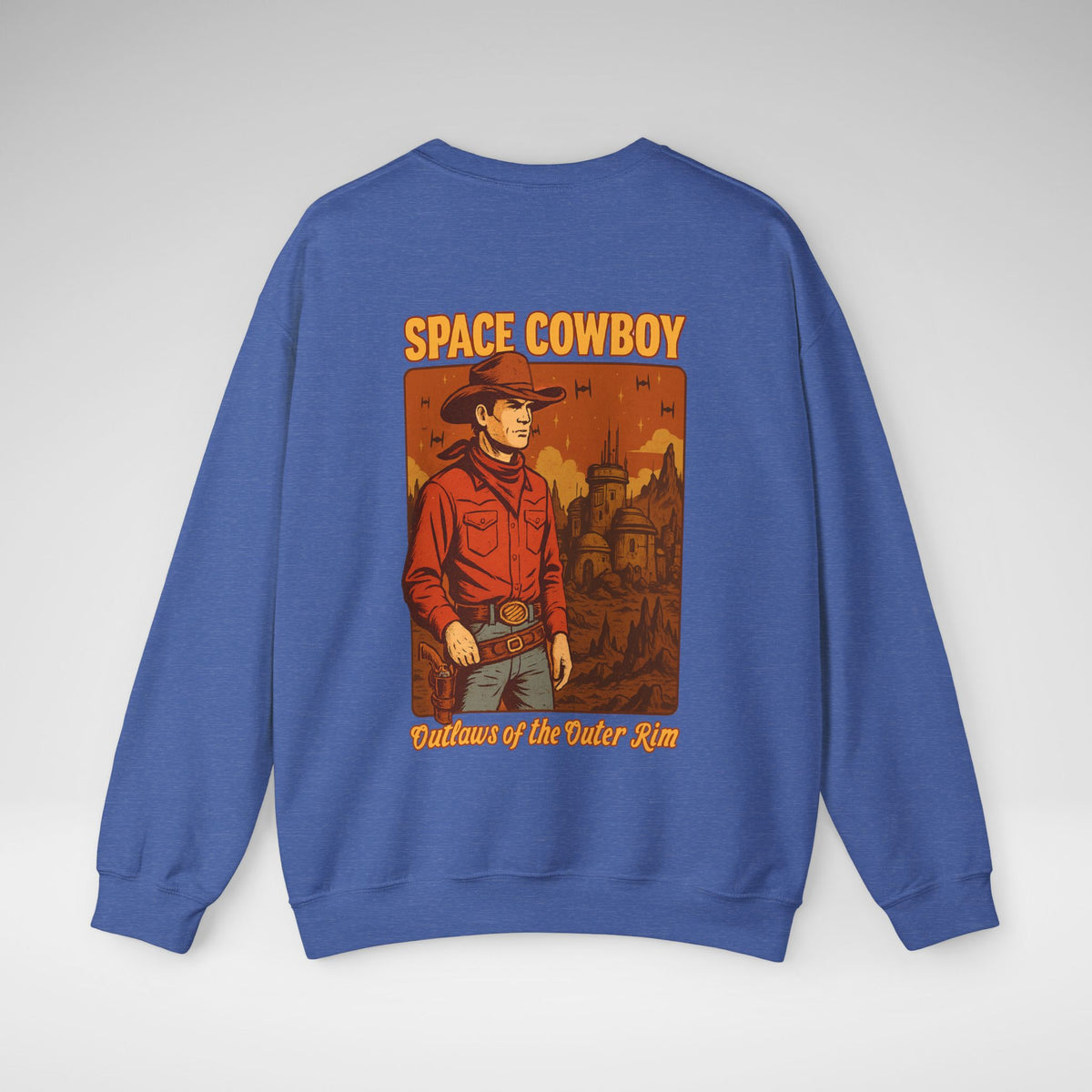 Space Cowboy Outlaws of the Outer Rim Gildan Unisex Heavy Blend™ Crewneck Sweatshirt