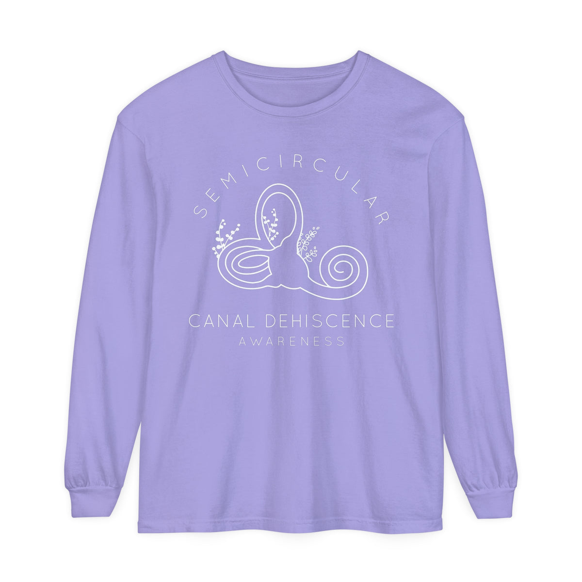 Semicircular Canal Dehiscence Comfort Colors Unisex Garment-dyed Long Sleeve T-Shirt
