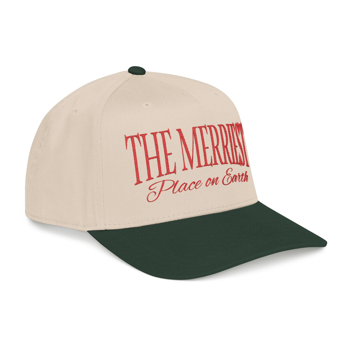 The Merriest Place on Earth Embroidered Christmas Hat