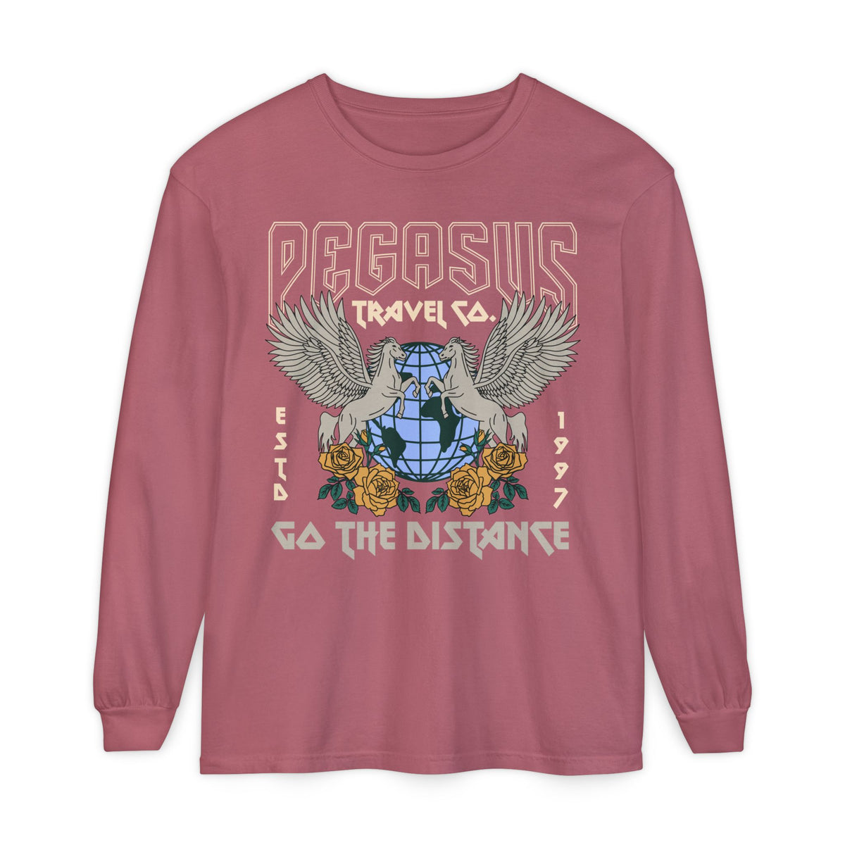 Pegasus Travel Co Comfort Colors Unisex Garment-dyed Long Sleeve T-Shirt