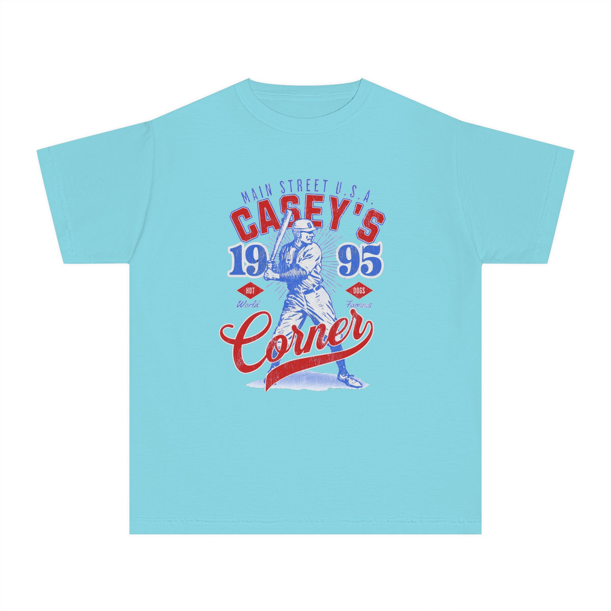 Casey’s Corner Distressed Comfort Colors Youth Midweight Tee